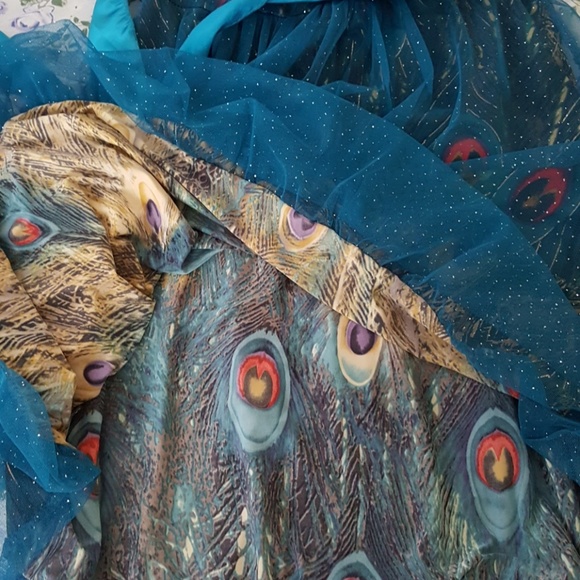 PEACOCK DESIGN EVENING DRESS - Picture 4 of 5